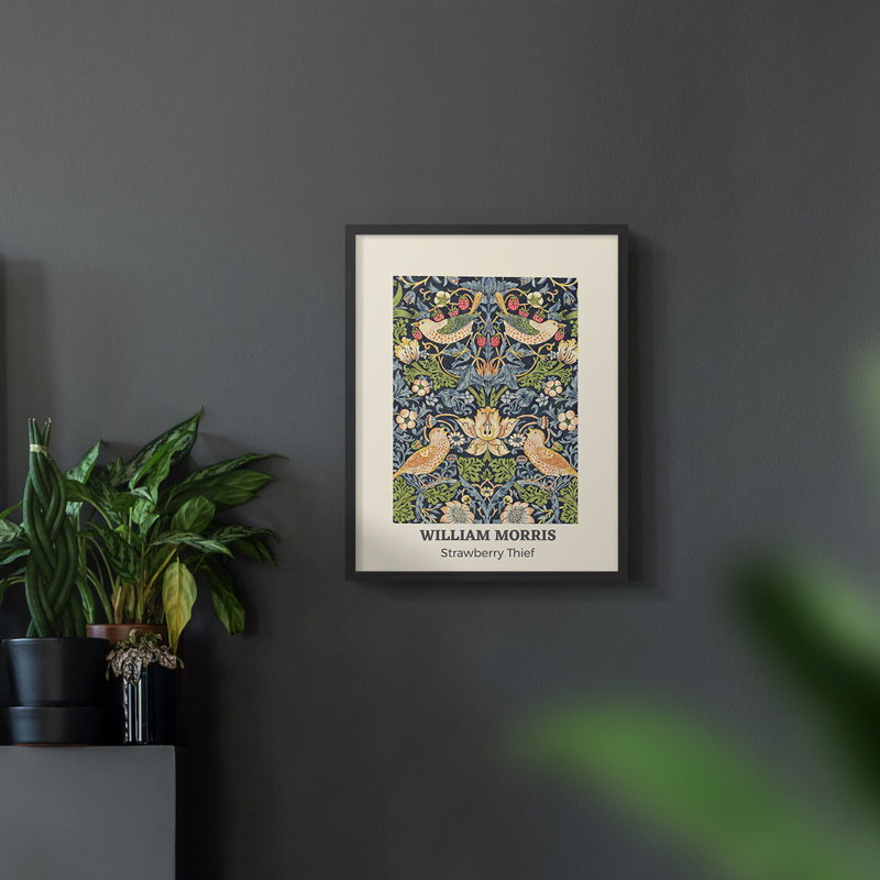 William Morris Framed Print XCII, Walnut, 14" H x 11" W