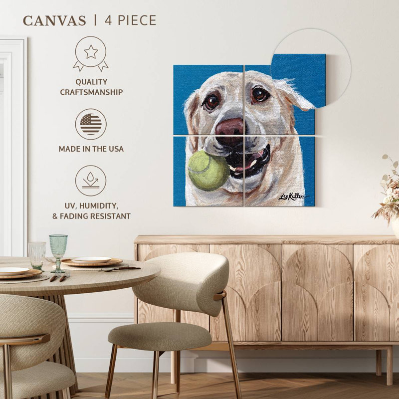 Brampt Yellow Lab Ball, 74" H x 74" W