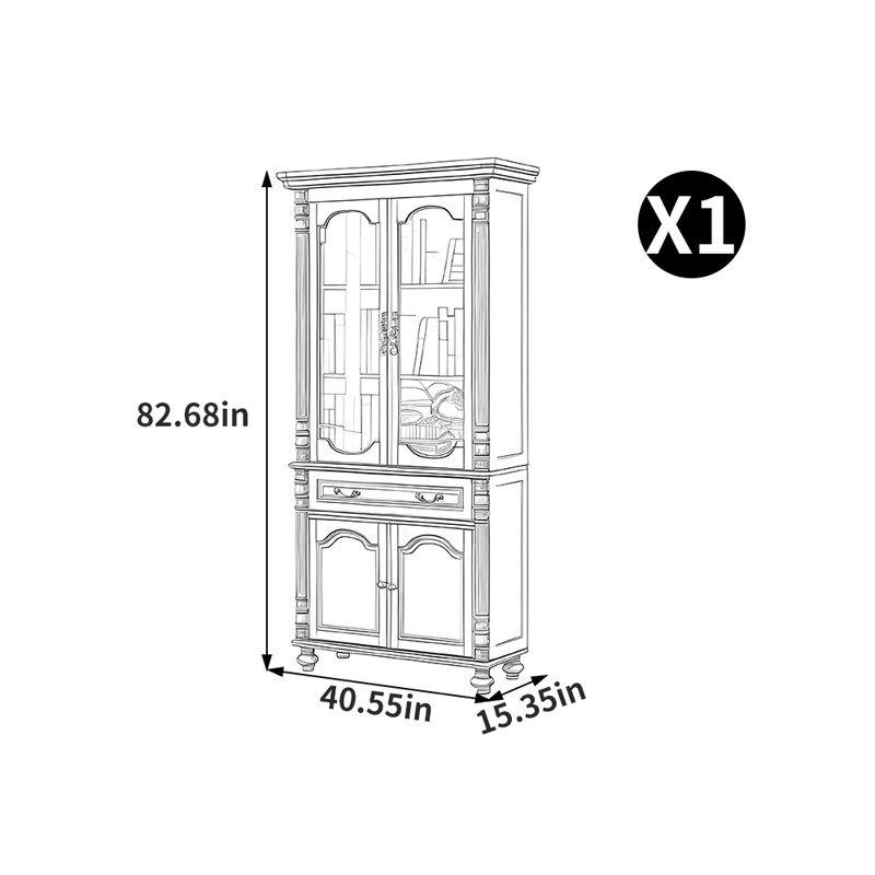 Bibliothèque luxueuse de style européen