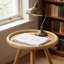 Table d'appoint ronde en rotin, table basse Boho au design Mid-Century moderne pour le salon, la chambre à coucher, le balcon ou le bureau