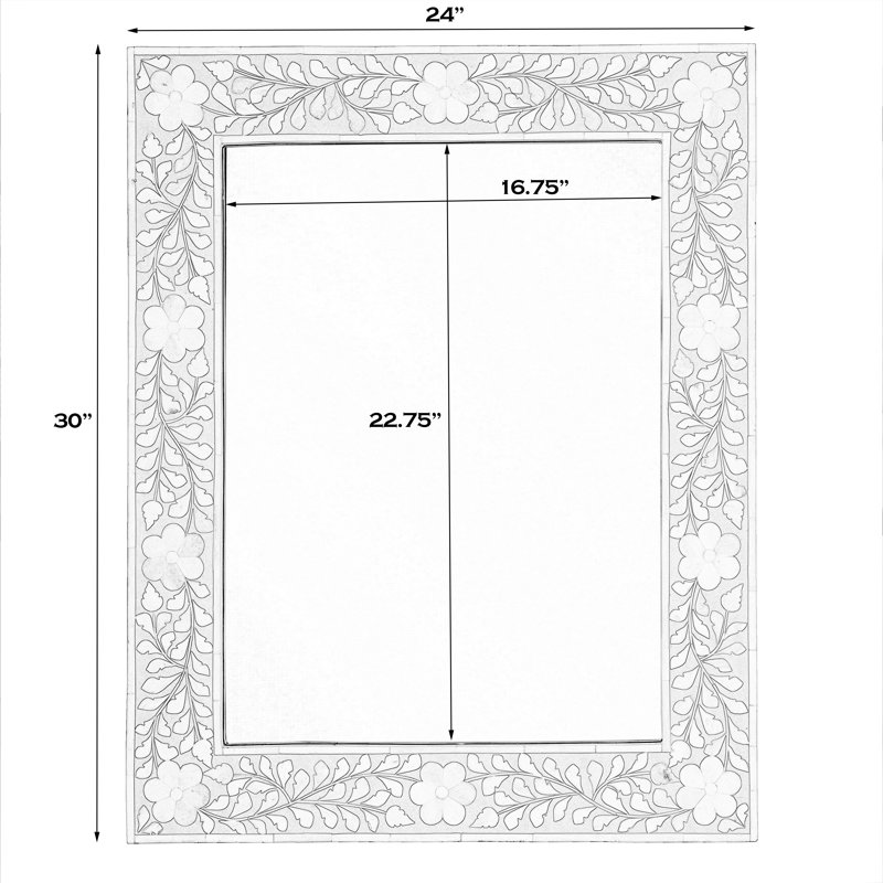 Vivienne Pink Bone Inlay Wall Mirrored