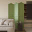 Paravent 3 panneaux en bois massif vert-1628524209