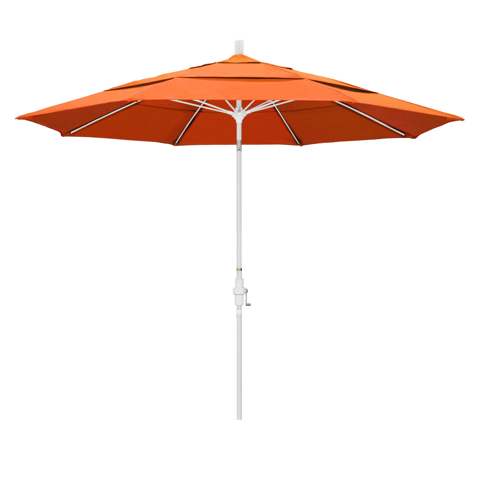 Brent 132'' Sunbrella® Outdoor Umbrella, Canvas Tangerine Sunbrella® Canvas
