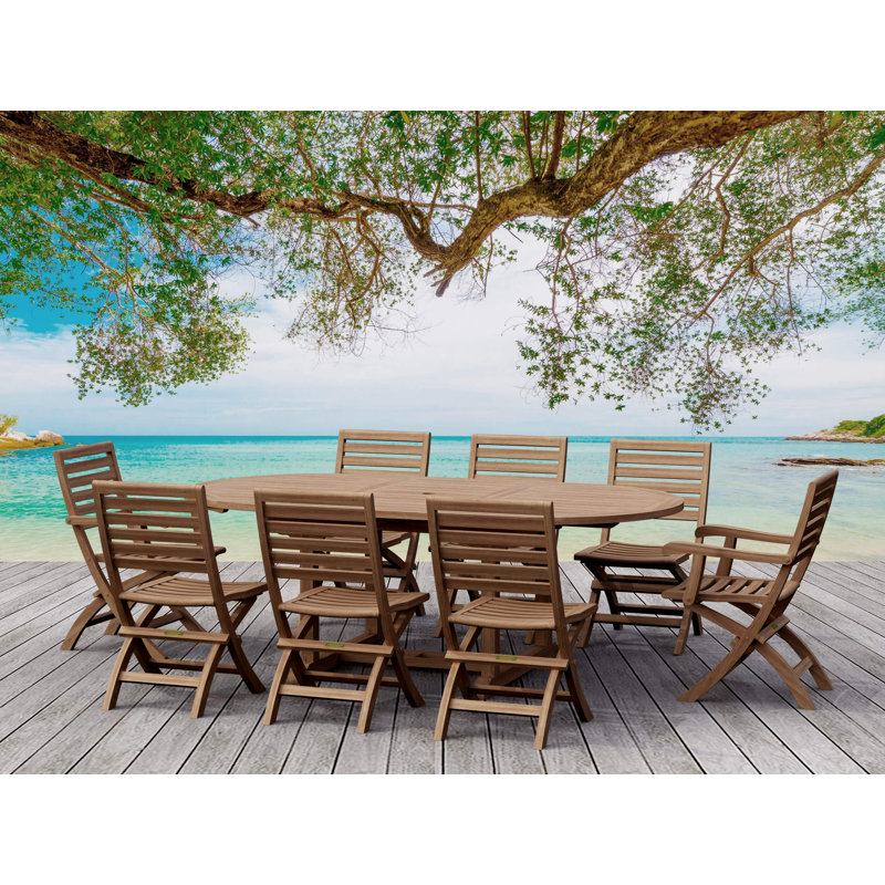 Bahama Outdoor 9 - Piece Teak Dining Set