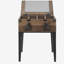 Table d'appoint en chêne rustique et gris mat avec pieds fuselés