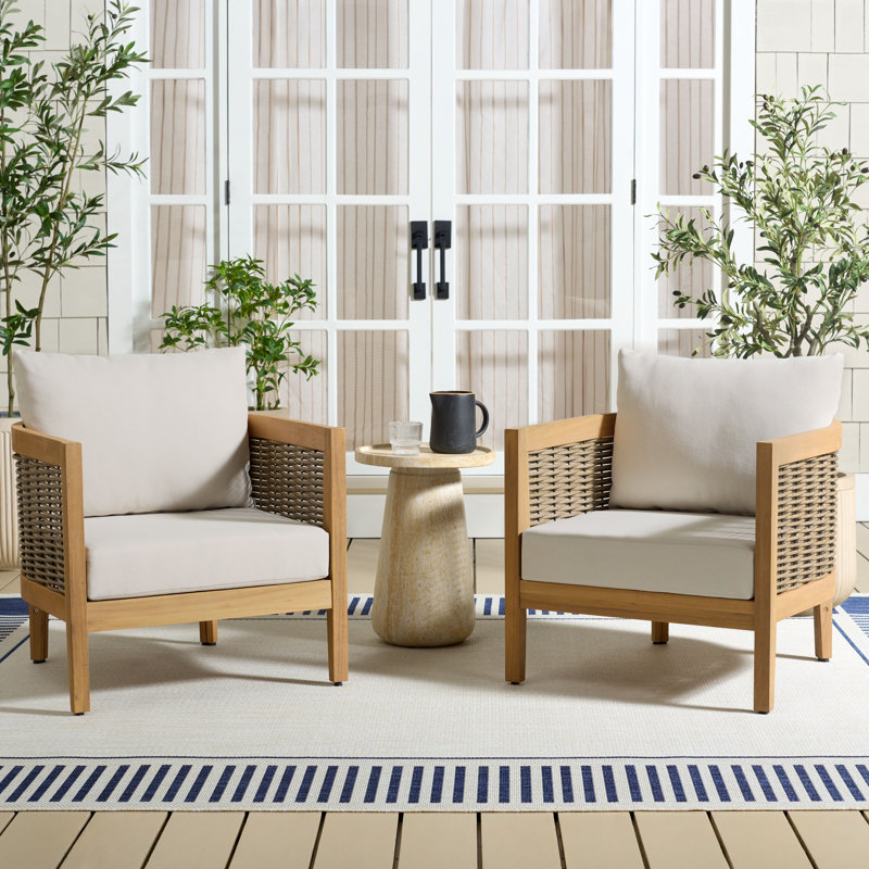 Ensemble de 2 chaises de patio Daun, Oak