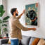 Japanese Portrait with Florals Japandi - Wrapped Canvas-1539465238-1539465239