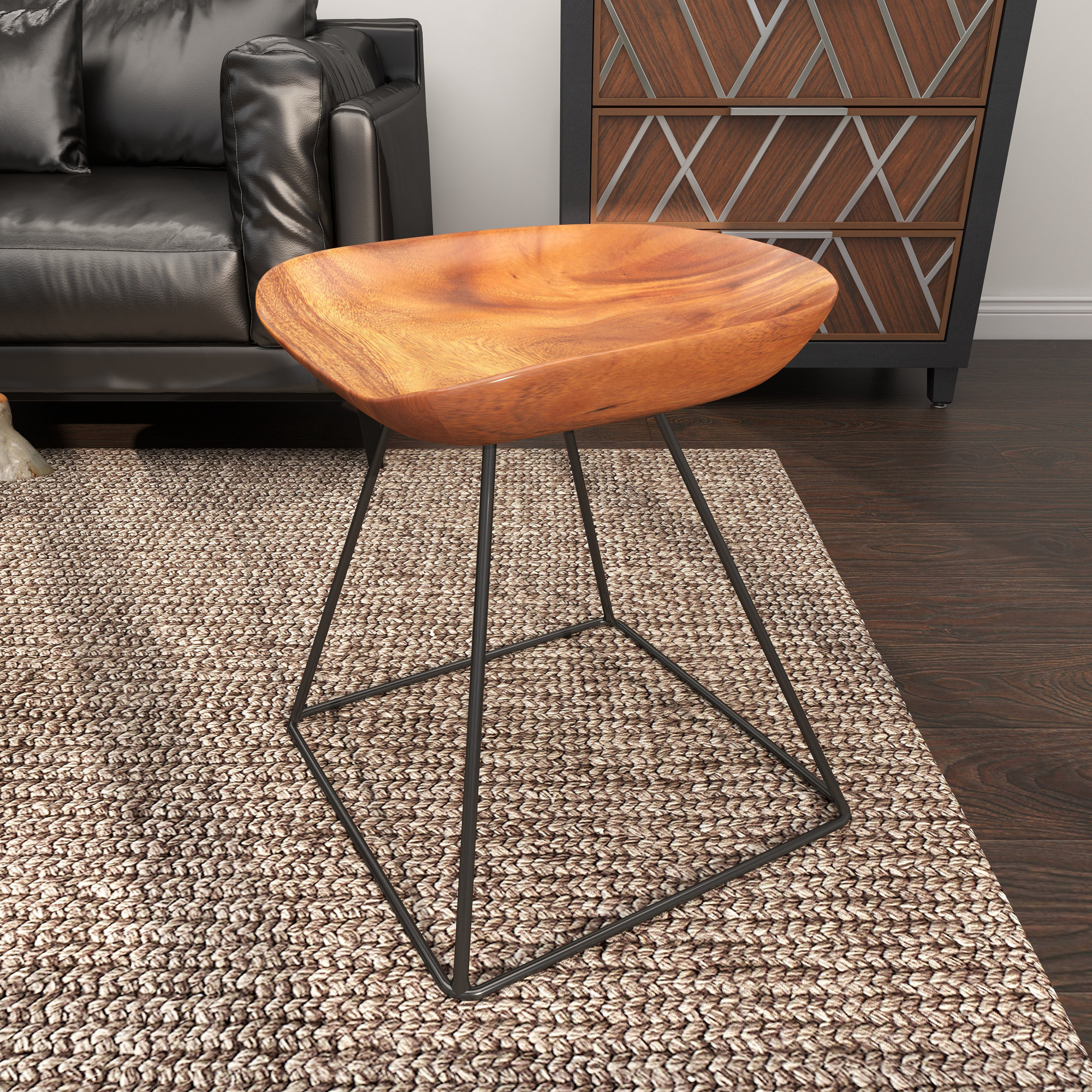 Monticello Solid Wood Accent Stool