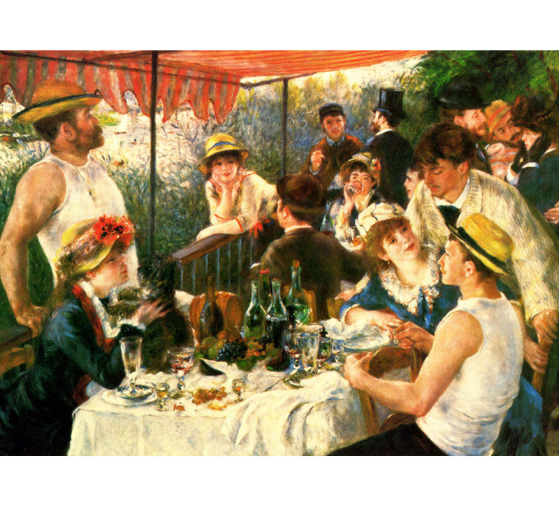 «Luncheon Of Boating Party», H 13 po x l 18 po