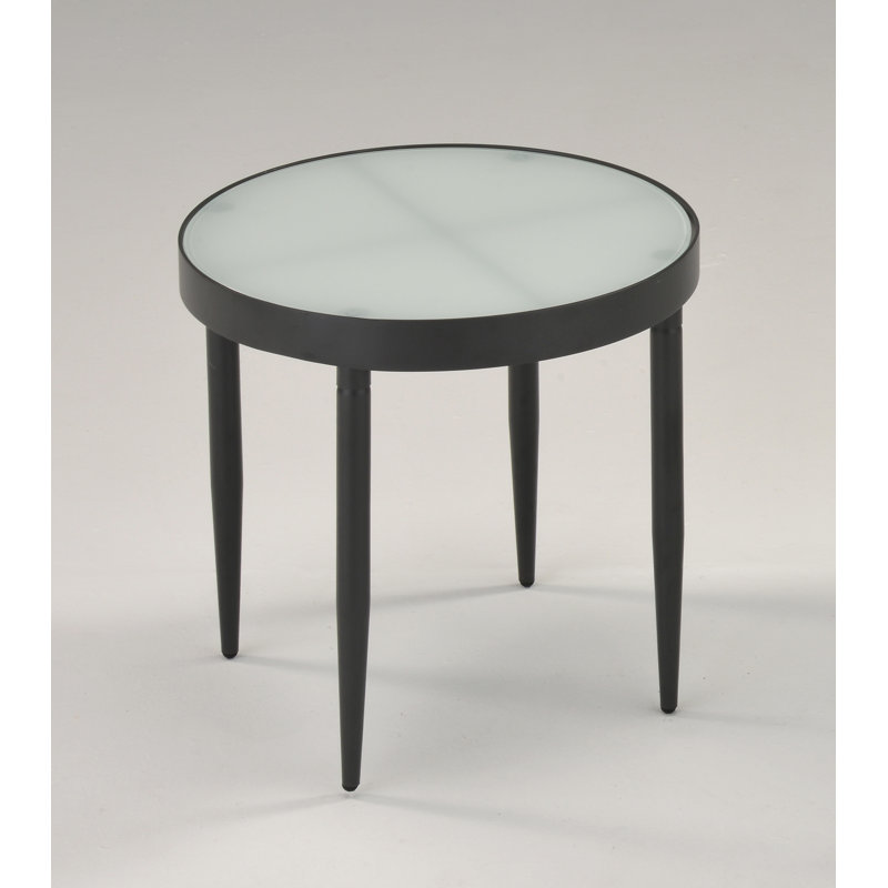 Table de bout Caviness, Noir, Or rose