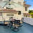 Stainless Steel Outdoor Dining Armchair with Cushions