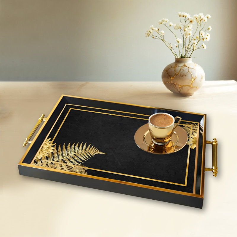 Elegant Glass Tray, 19.7 x 11.4 x 1.4 inches | 100% Durable Glass Construction | Easy to Clean with Damp Cloth | Ideal for Serving, Decorative Display, and Organizing | Stylish Addition to Home Décor