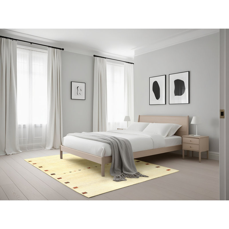 Tapis abstrait beige, Rectangle 5 pi x 7 pi