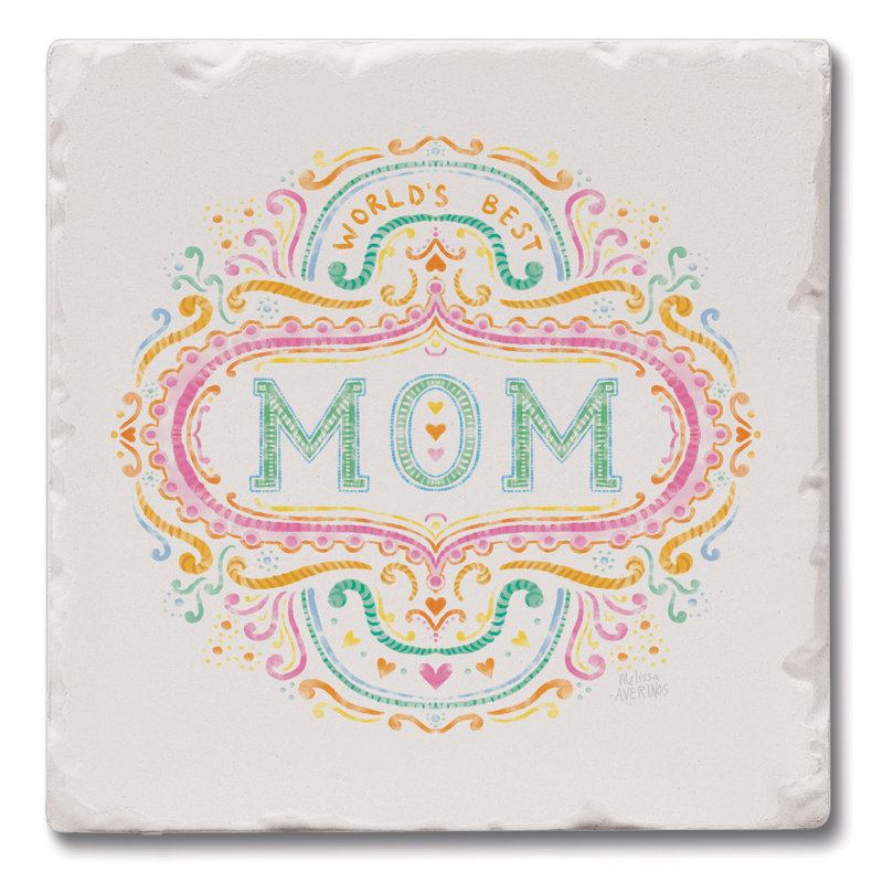 Thirstystone Mom 4-Pack Tumbled Tile Stone Coasters