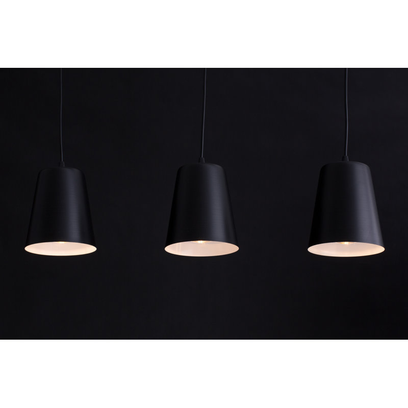 Normandie 3 - Light Kitchen Island Pendant, Black-White