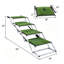 Escalier pliable en aluminium à 4 niveaux pour animaux de compagnie, rampe d'accès robuste et portable pour chiens avec surface antidérapante en gazon artificiel et rampes latérales pour lits hauts, voitures, VUS et camions
