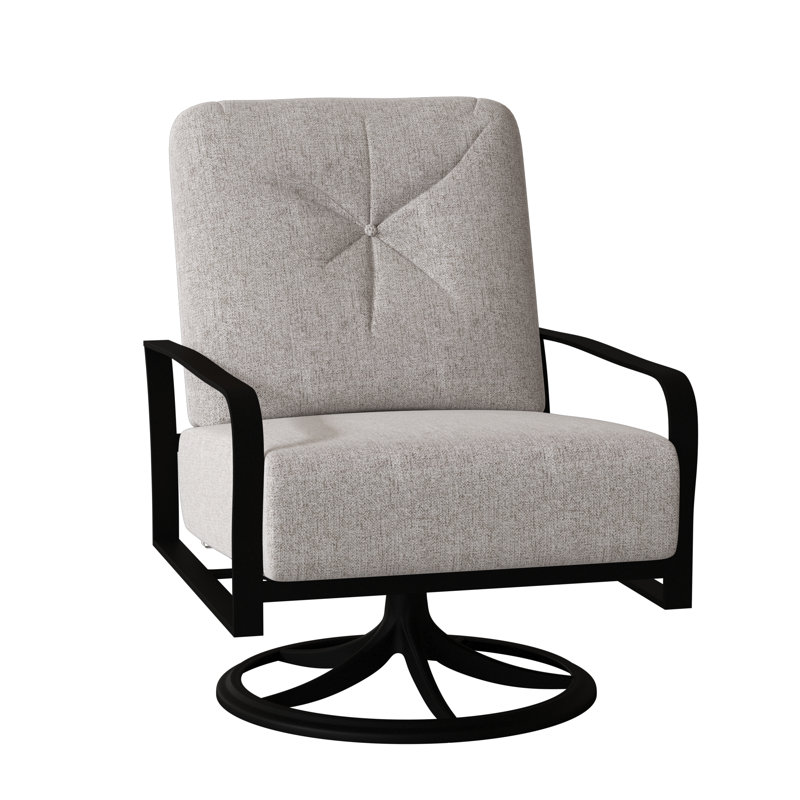 Fremont Outdoor Rocker Chair, Textured Black, Denver Scarlett Sunbrella®