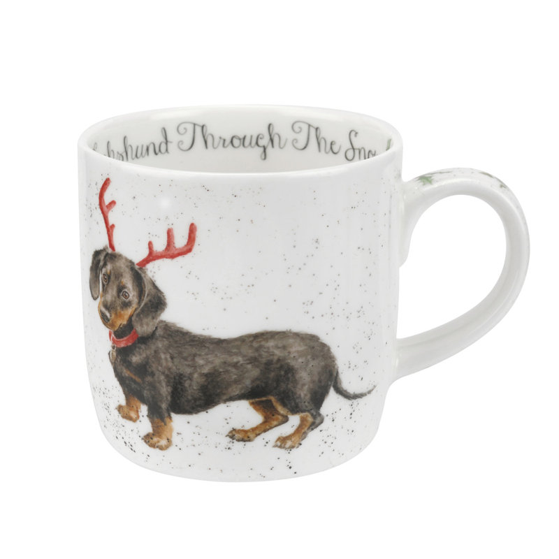 Classic Wrendale Designs, Dachshund Snow Mug