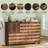 Hand-Carved Walnut Buffet Sideboard With Storage, Adjustable Shelves, And Anti-Tip Safety For Entryway Or Living Room-1769642631
