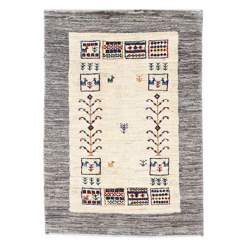 Fine Hand knotted Persian Gabbeh 2'X 3'