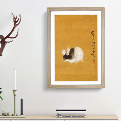 Mouse by Shibata Zeshin - Framed Print