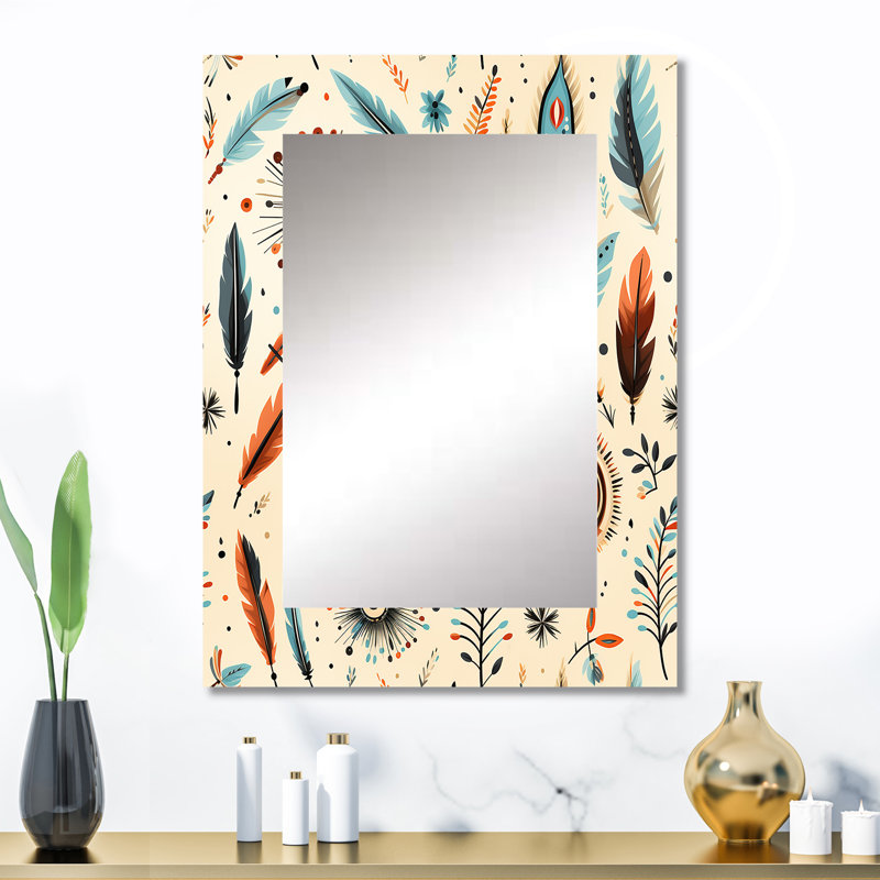 Veney - Beige Wall Mirror Decor, 32 po x 24 po