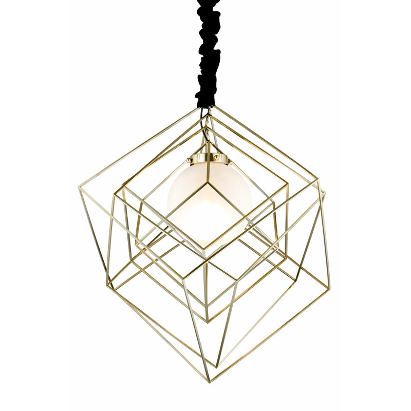 Ariella 1 - Light Brass Geometric Pendant
