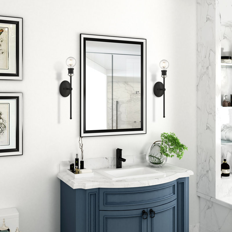 Grogan Armed Sconce, Black