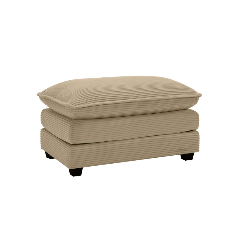 Tan Footstool With Corduroy, Compatible Various Sofas, Relax Corduroy Footstool, Fits Different Seater Comfortable, Tan