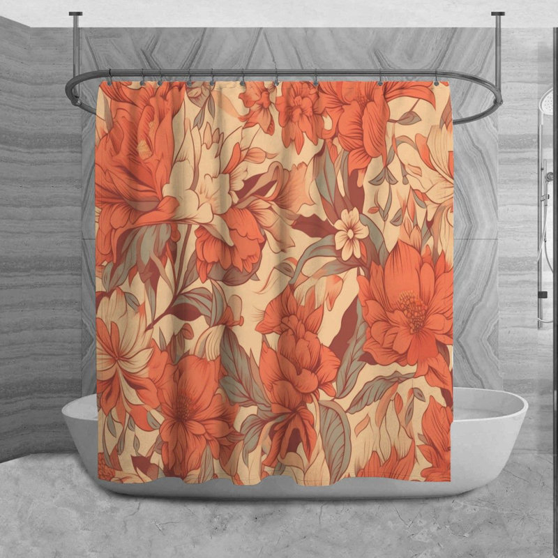 Cedria Microfiber Shower Curtain, 73" H x 70" W