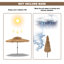Parasol en chaume de style hawaïen avec éclairage Carachure-530215483