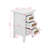 3 Drawers Rattan Nightstands Set Of 2, Wooden End Table With Rattan-Woven Surface, Bedside Table Storage Side Table