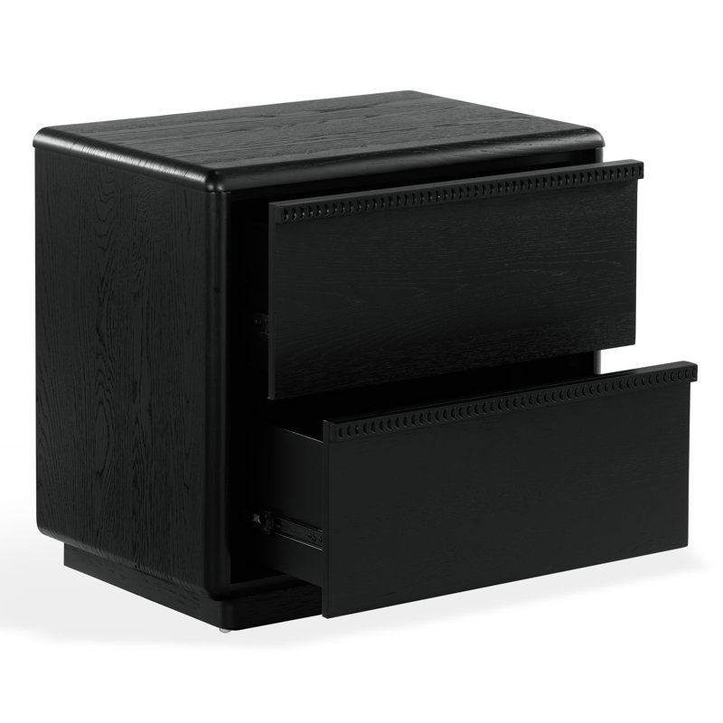 Table de chevet 2 tiroirs Alanna, Black