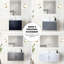 Meuble-lavabo bleu marine avec comptoir en marbre Miroir, rangement spacieux, meuble-lavabo 24 P 22 po, comptoir, fabrication fiable-506721253