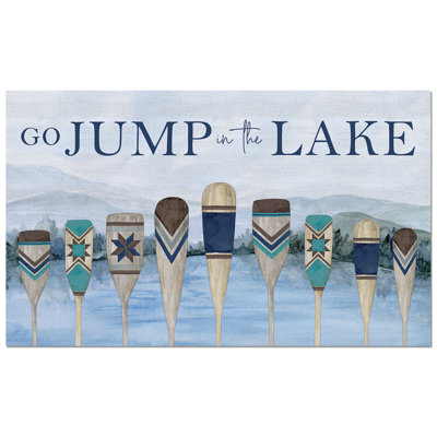 Highland Dunes Jump In The Lake Indoor/Outdoor Entryway Floor Mat 29.5" x 17.75"