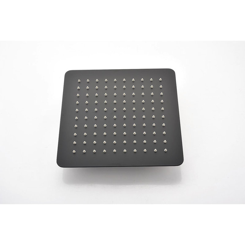 12" Rain Shower - Enjoyable Bath Time Matte Black Head Ceiling Mount, Brass & Stainless, Bathroom Enjoy, Matte Black