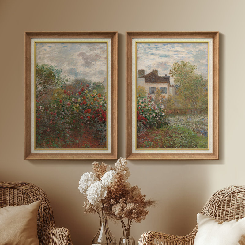 Ensemble de 2 œuvres d'art encadrées de qualité supérieure sur toile de qualité supérieure avec cadre de 26 po x 36 po