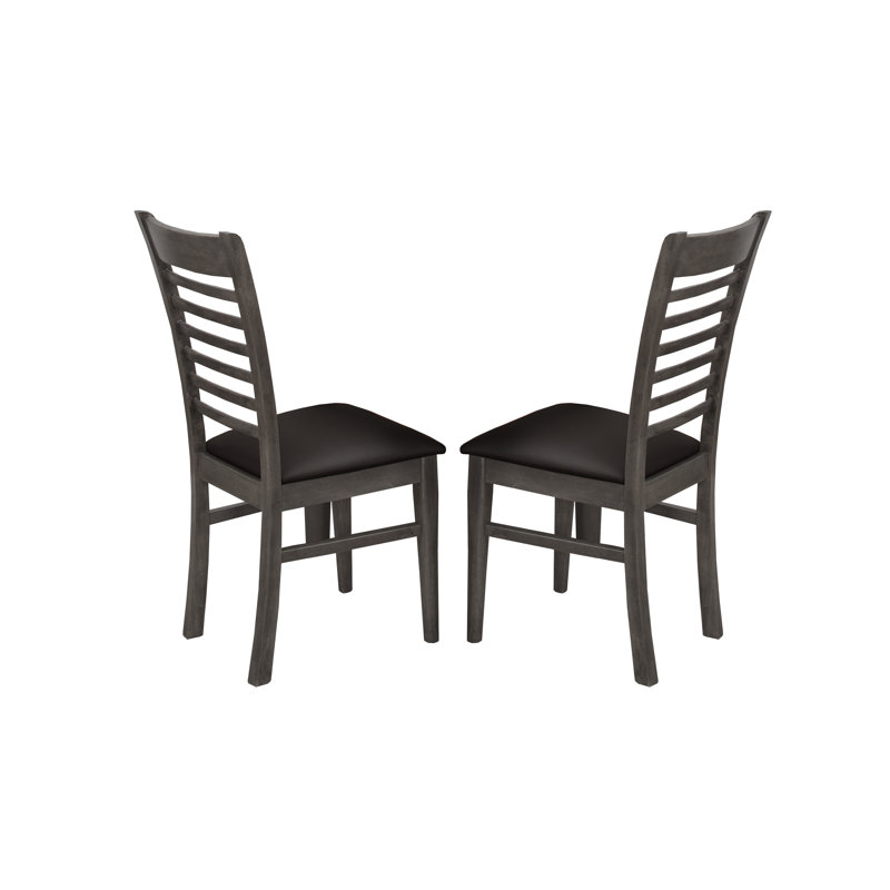 Floraidh 6 - Person Four Leg Dining Set, Gray, Gray/Black