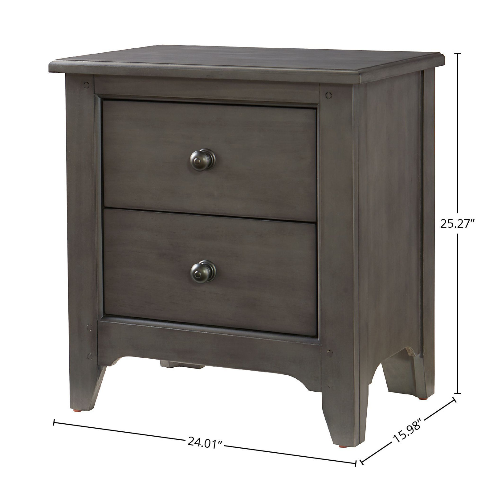 Mabank 2 - Drawer Nightstand, Gray