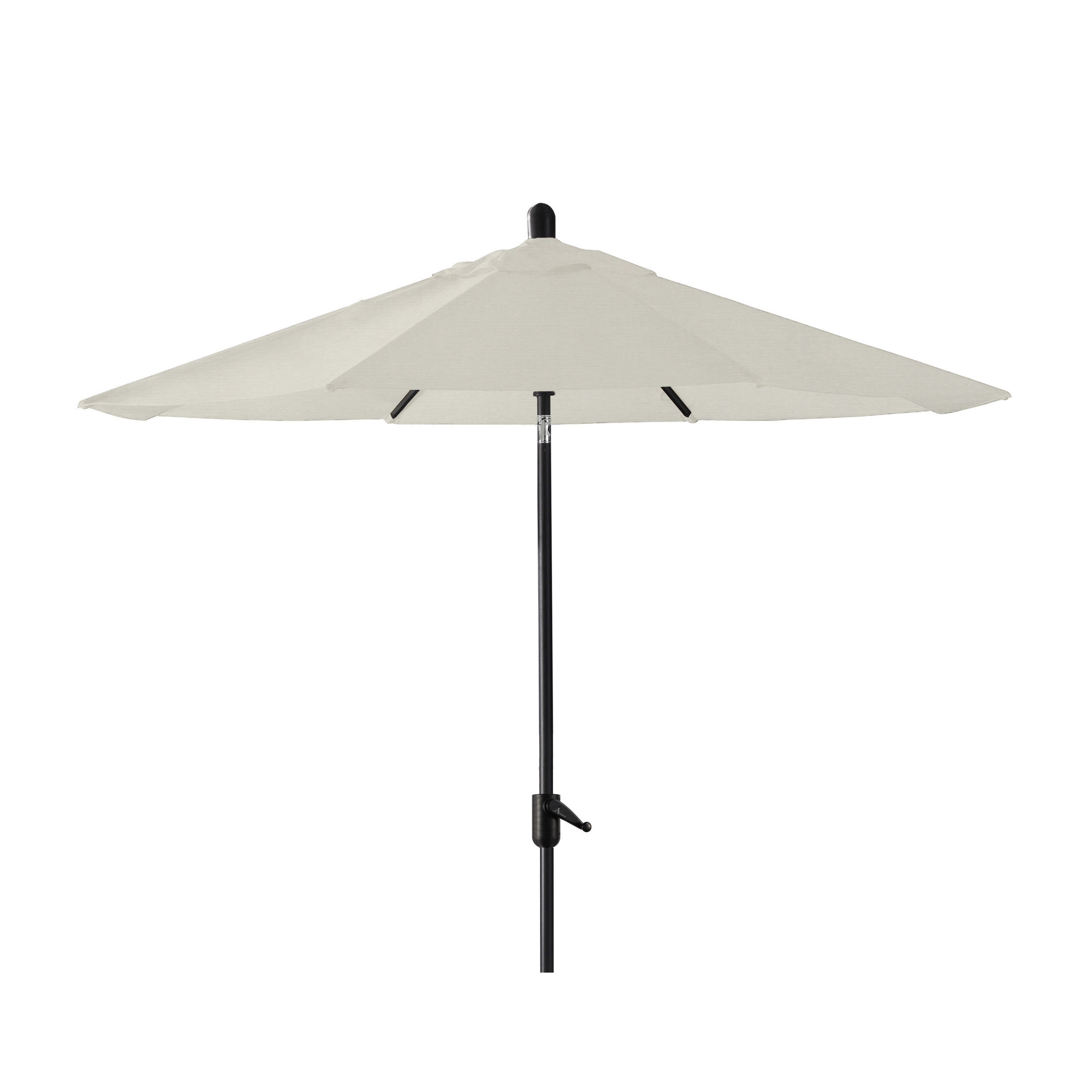 Natalie 8' 8" Market Sunbrella® Umbrella, Canvas Natural Sunbrella® Canvas, Black Sapphire