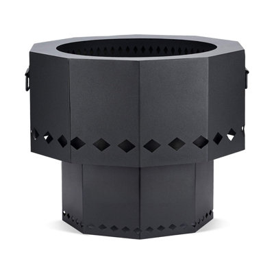 21" Smokeless Fire Pit With Portable Carry Bag For Outdoor, Backyard, Camping, Bonfire, And Grill Use