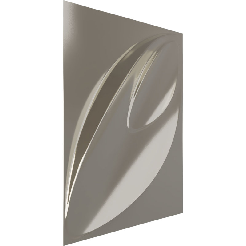 L 19 5/8 po x H 19 5/8 po Panneau mural décoratif décoratif EnduraWall Iris, chrome brillant (couvre 2,67 pieds carrés)