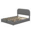 Lit plateforme en molleton Teddy (rembourré) - Système de rangement hydraulique inclus-2044208654
