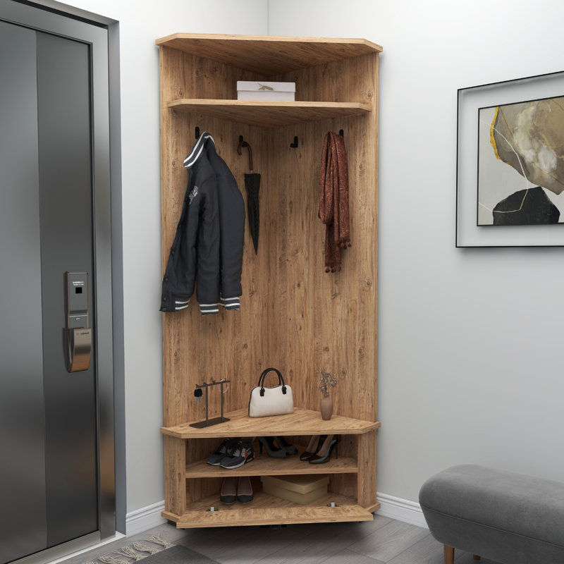 Shoe Storage Hall Tree Lacynda, Atlantic Pine