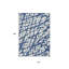 Tapis d'extérieur lavable abstrait bleu marine 10 pi x 14 pi