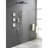 Shower System with Shower Head, Hand Shower, Slide Bar, Bodysprays, Shower Arm, Hose, Valve Trim, and Lever Handles-129759555