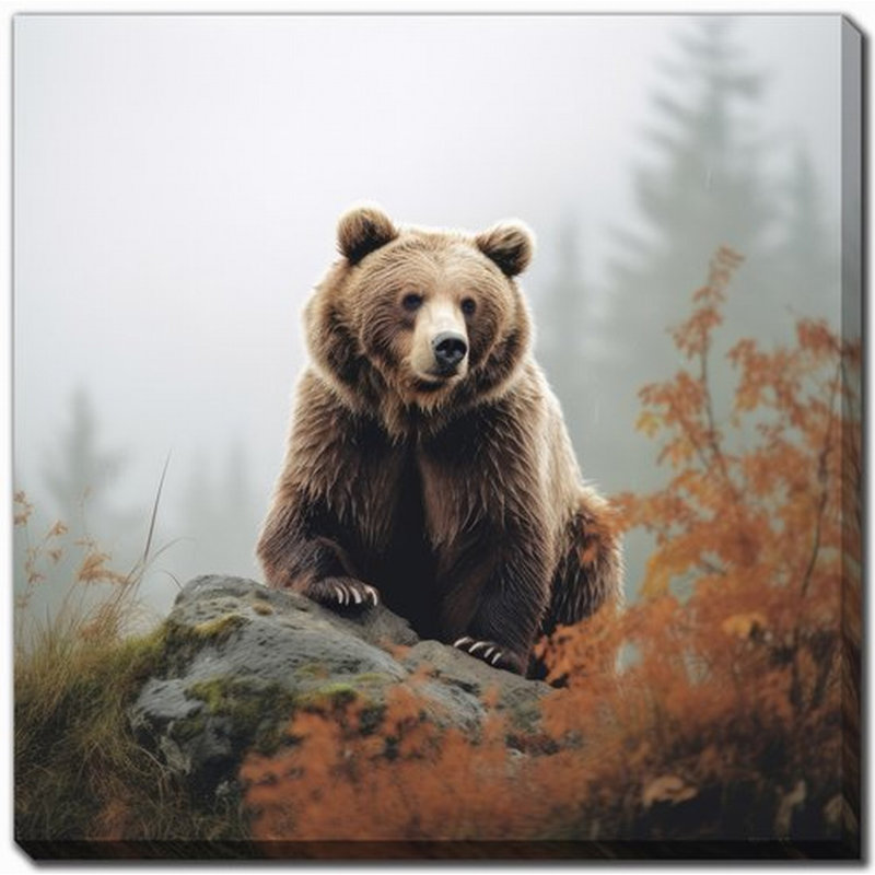 Art sur toile, faune et merveille, H 24 po x l 24 po