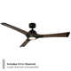 Woody 3 - Blade Outdoor/Indoor Smart Propeller Ceiling Fan with LED Light Kit and Remote Control Included, Works With Alexa and iOS or Android App