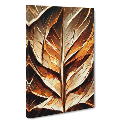 Abstract Autumn Leaf No.5 - Wrapped Canvas
