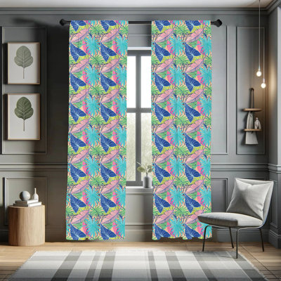 Paire de rideaux semi-transparents avec passe-tringle